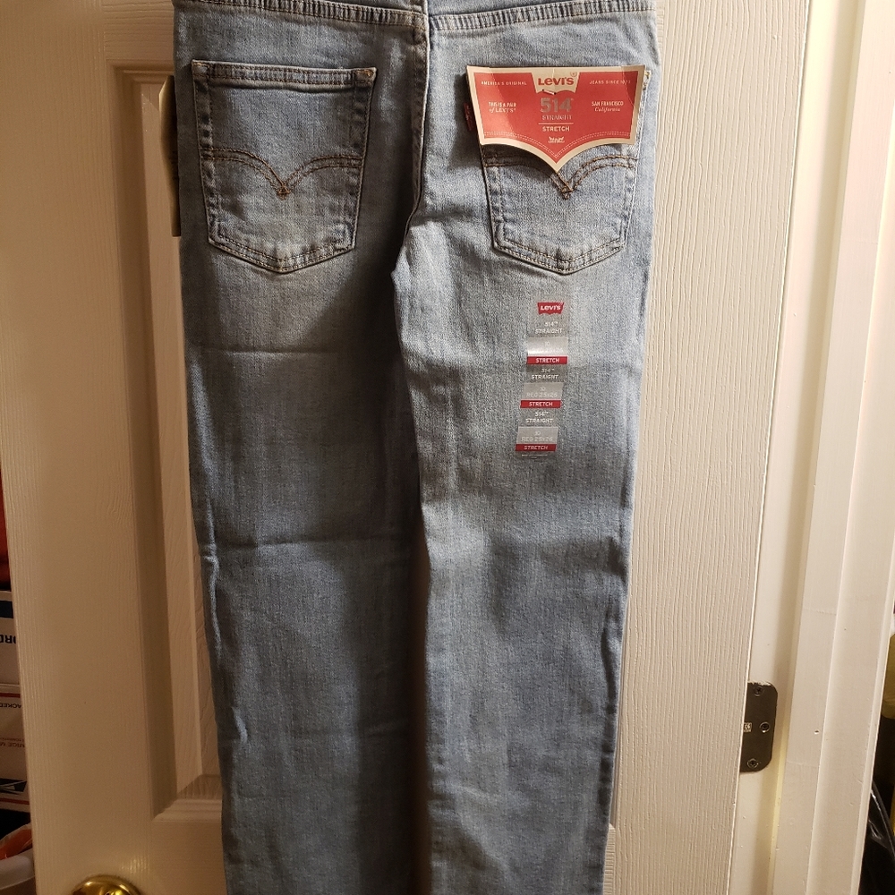 Levis boys 514 straight jeans, size 10.Blue.